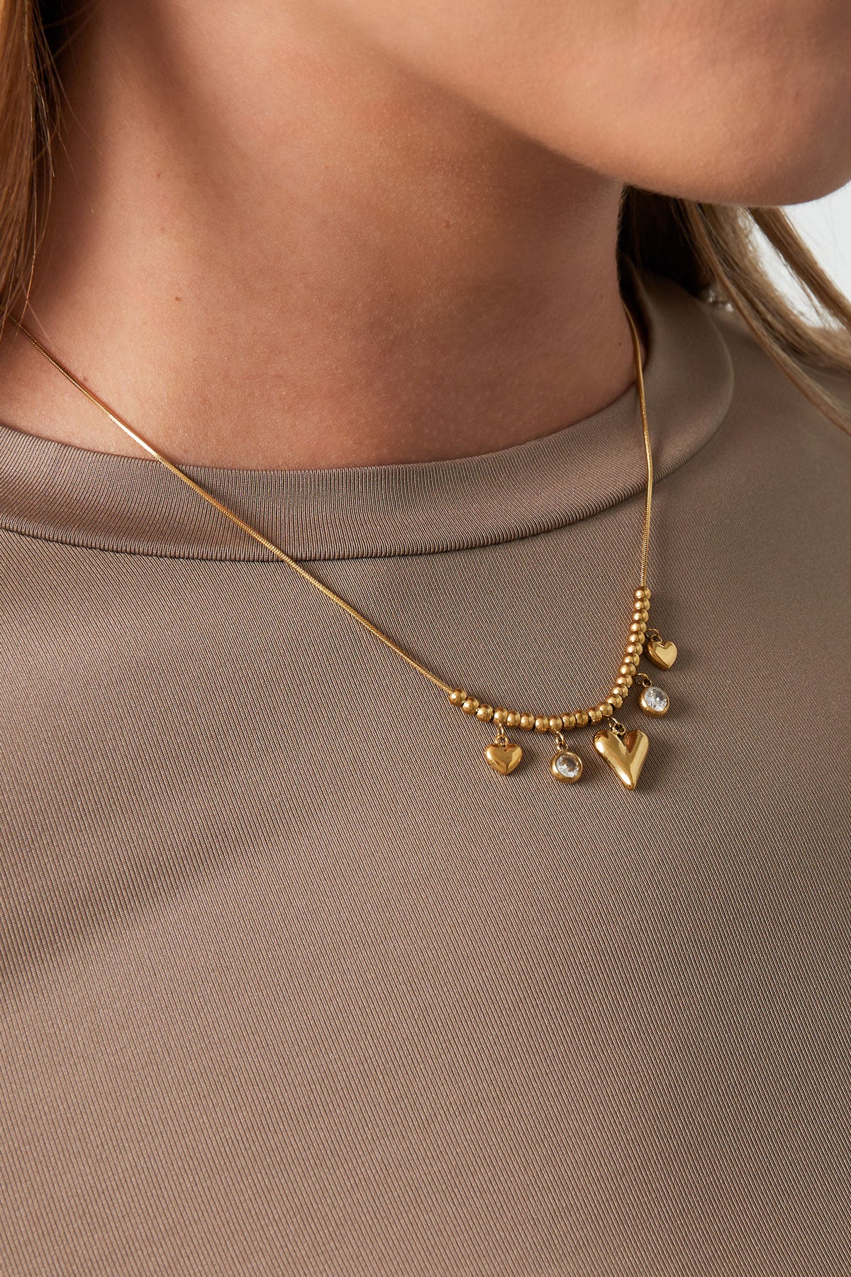 collana cuore scintillante