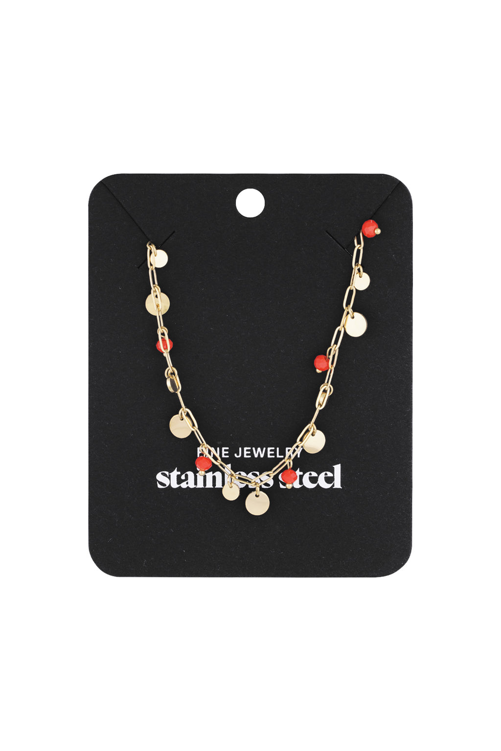 collana mix di Colore Oro e rosso