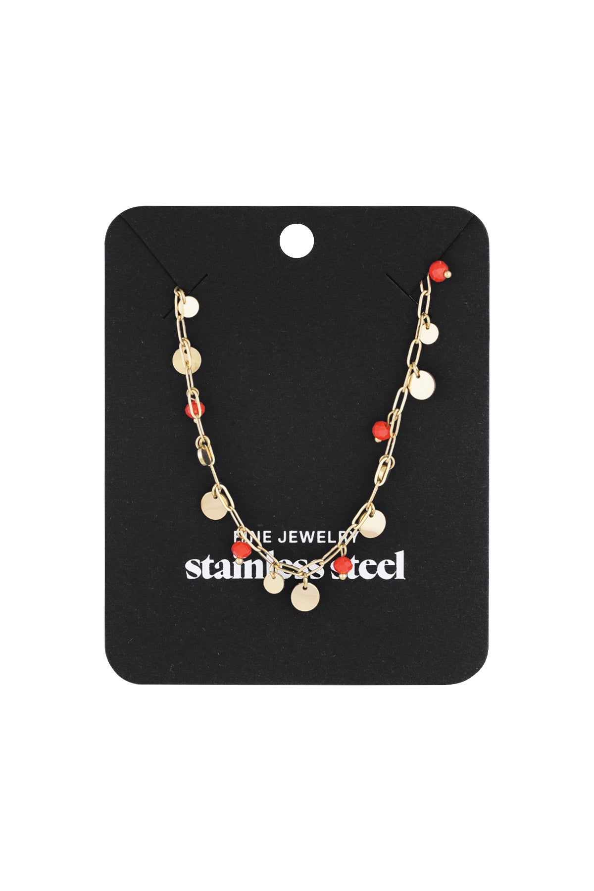 collana mix di Colore Oro e rosso