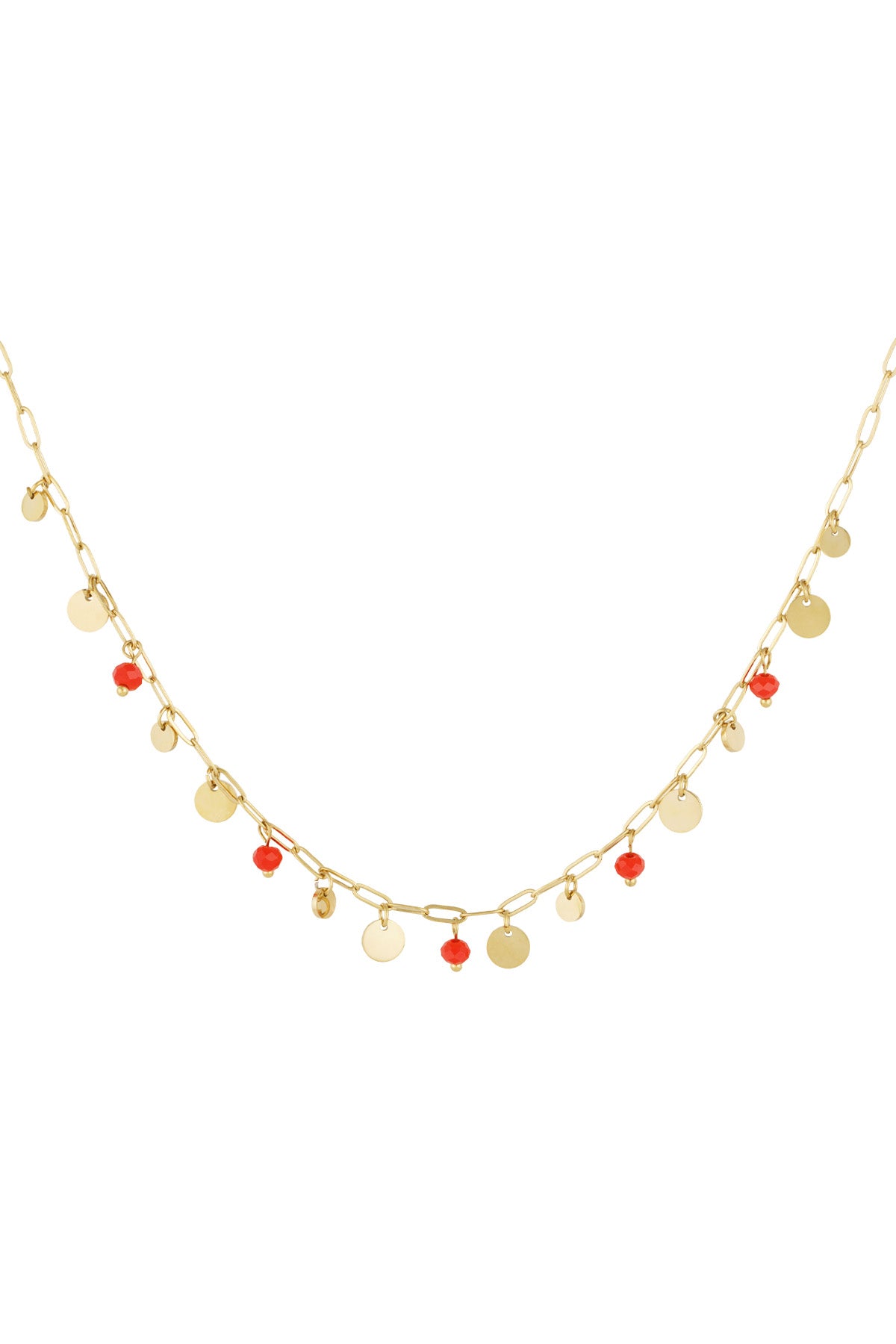 collana mix di Colore Oro e rosso