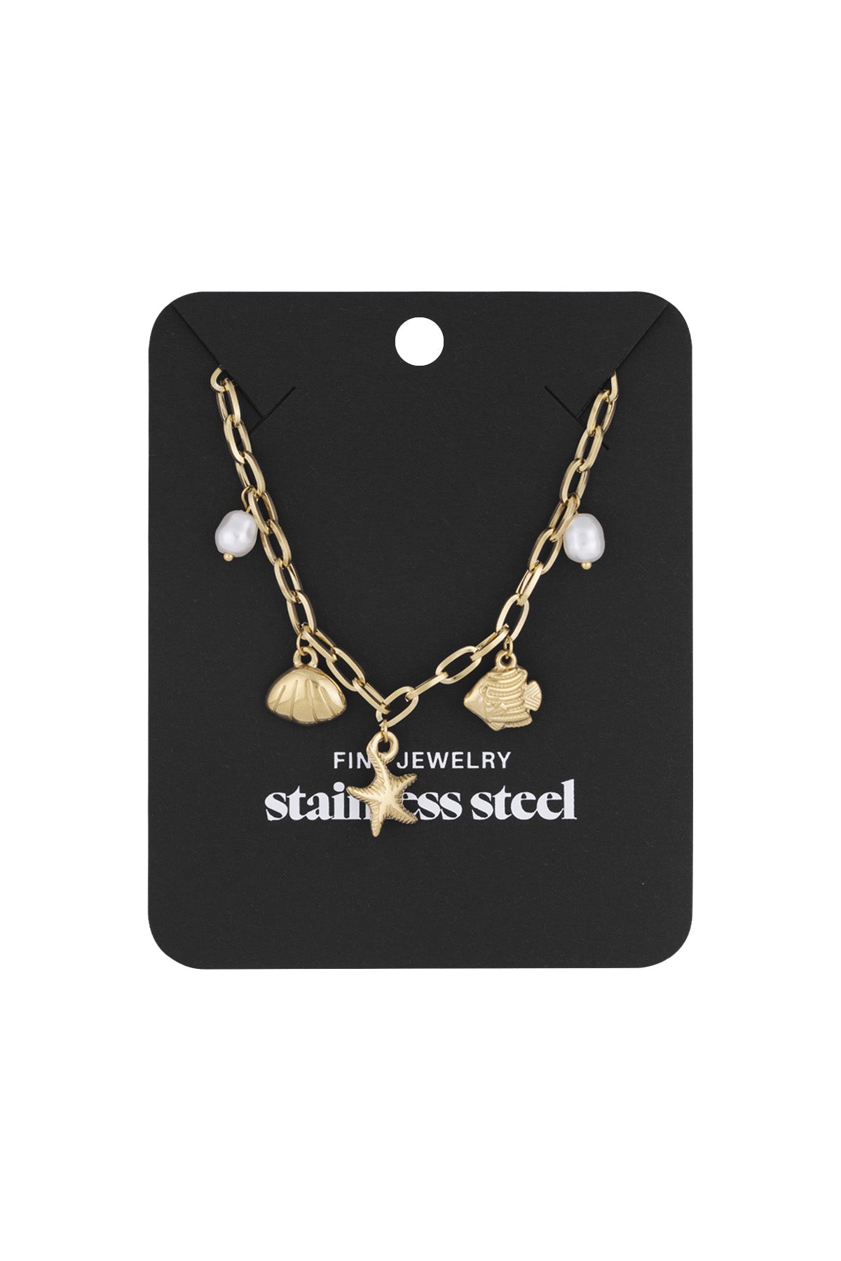 collana corta con ciondoli da spiaggia